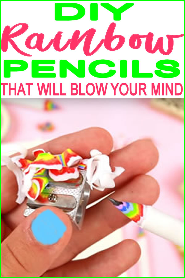 DIY Rainbow Pencils_DIY School Supplies_Pencil Decoration Crafts_