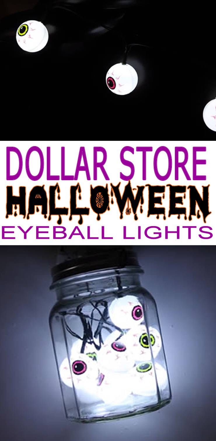 Dollar Store Halloween Decorations - Easy DIY & Scary Bloodshot Eyeball String Lights - Simple & Creepy Ideas - Halloween Party