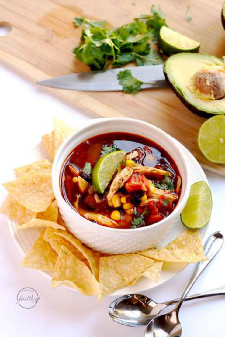 Instant Pot Chicken Tortilla Soup! Chicken Instant Pot Recipes - Easy & Simple Healthy Dinners - Frozen or Fresh Chicken Ideas #instantpot #instantpotchicken #instantpotrecipes