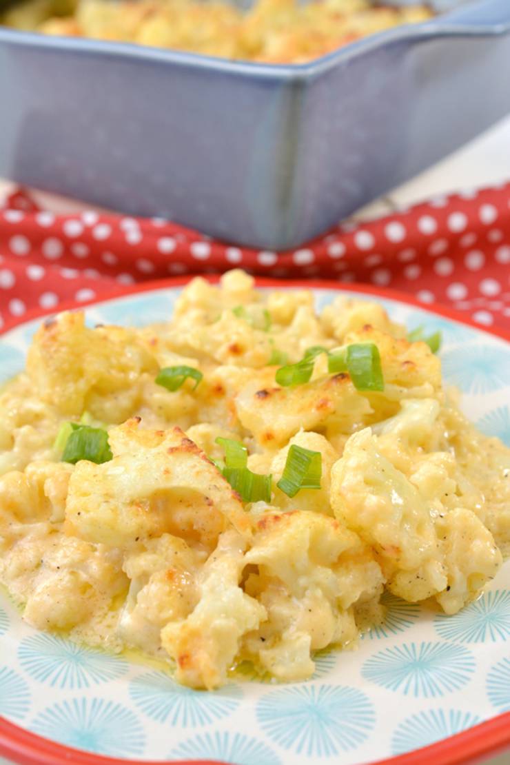 EASY Keto Cauliflower Mac and Cheese - Low Carb Mac & Cheese Idea - Quick - Healthy - Baked Ketogenic Diet Recipe - Completely Keto Friendly