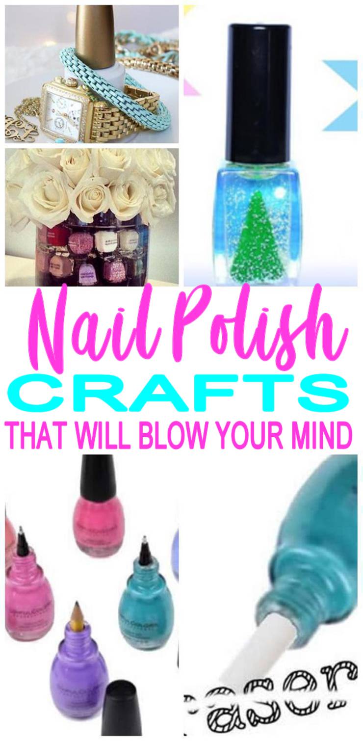 Nail-Polish-Bottle-Crafts- DIY craft projects for kids, teens, tweens and adults