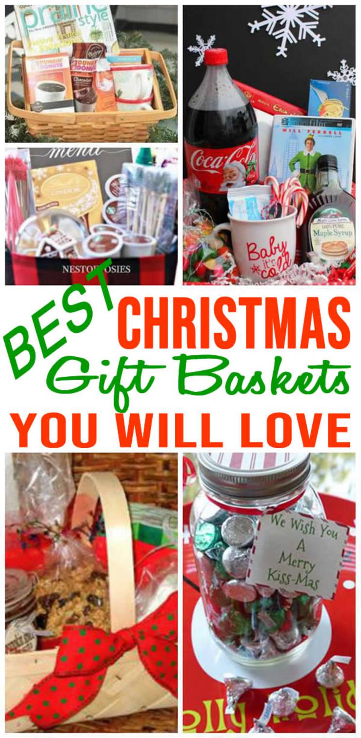 BEST Christmas Gift Baskets! Easy DIY Christmas Gift Basket Ideas For Family - Friends - Couples - Kids - Co-Workers - Teachers - Men - Women - Cheap & Creative Holiday Ideas