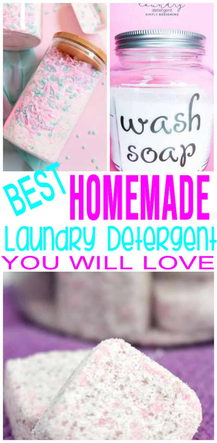 BEST Homemade Laundry Detergent! EASY Recipes - Powder - Liquid - Tabs - HE Safe - For Babies - Natural - Without Borax