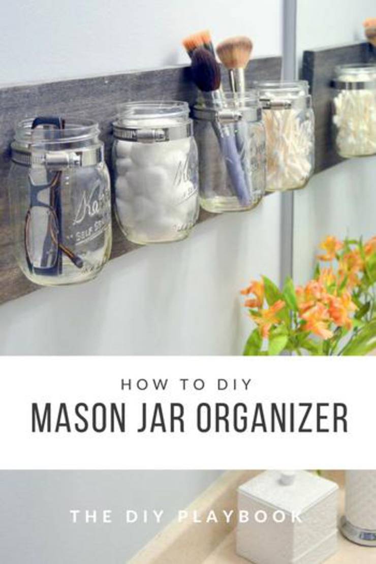 Diy Mason Jar Bathroom Organizers