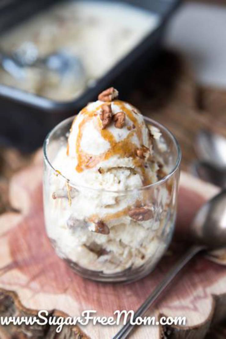 Keto Low Carb Butter Pecan Ice Cream