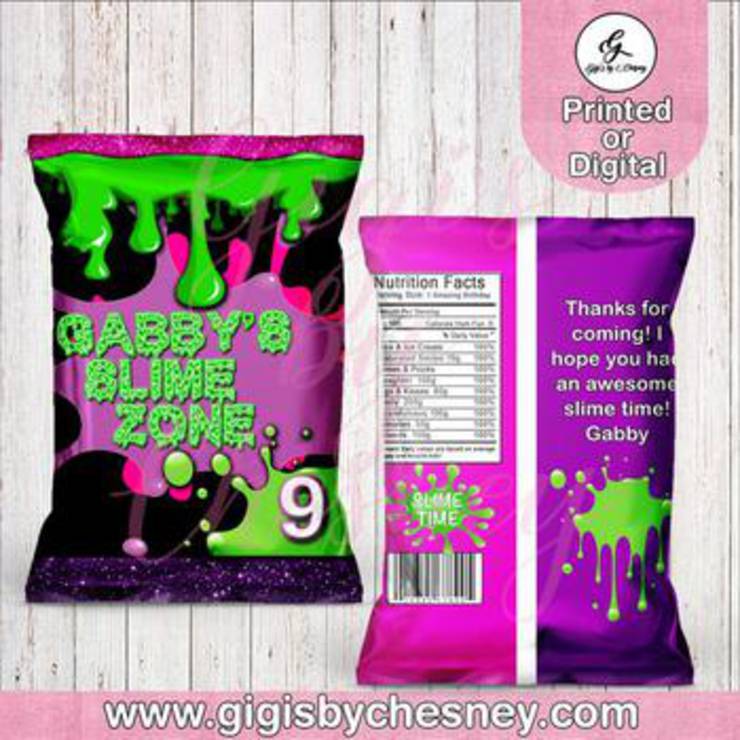 Slime Party Favor Bags