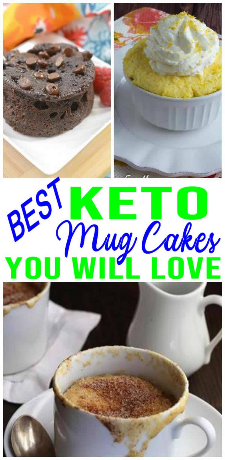 Keto Mug Cakes - Super YUMMY - BEST Tasting Keto Mug Cakes - Easy Ketogenic Diet Ideas - Low Carb Recipes