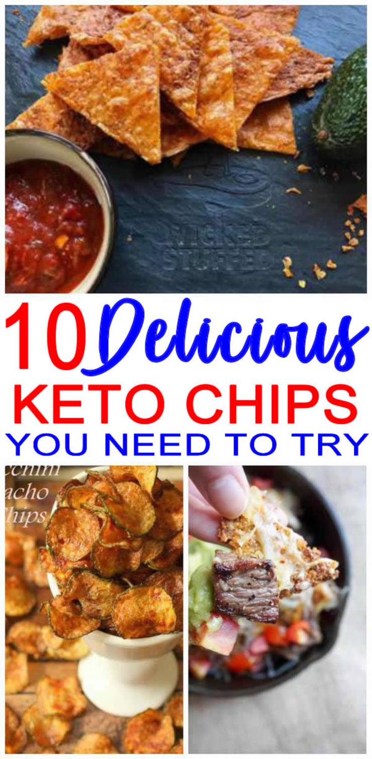 Keto Chips! Easy Low Carb Ideas – BEST Keto Chips- Crispy - Crunchy On the Go Snack - Appetizers – Dipping - Parties – Simple & Quick Ketogenic Diet Recipes