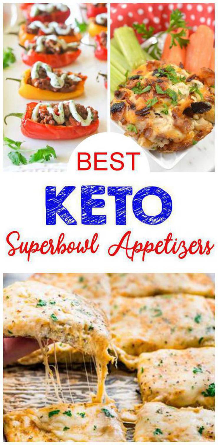 11 Keto Superbowl Appetizers - Easy Low Carb Ideas - BEST Keto Appetizers For Parties -Potluck & Crowd - Quick Ketogenic Diet Recipes