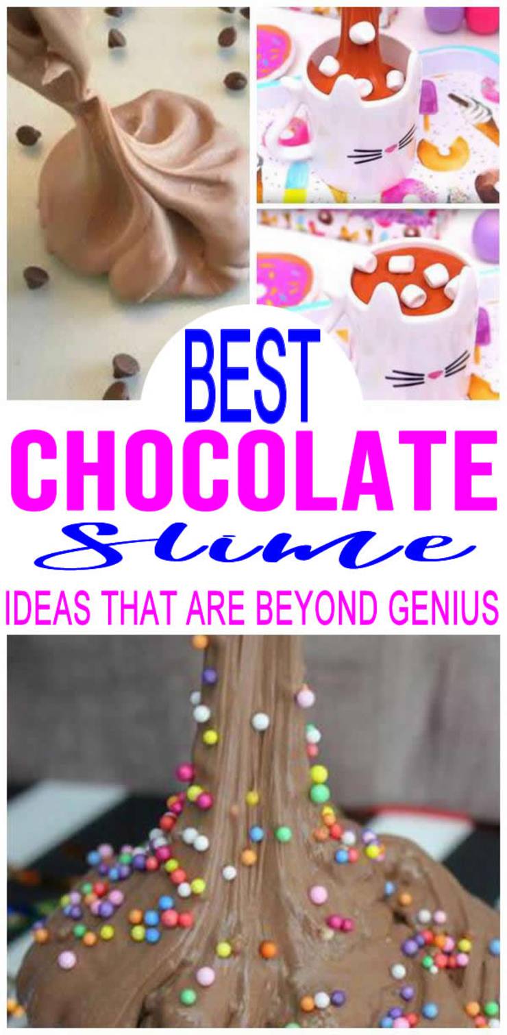 DIY Chocolate Slime Ideas – How To Make Homemade Chocolate Slime – Easy & Fun Recipes For Kids – Fluffy – Edible - Kids Craft Activities – Party Favors