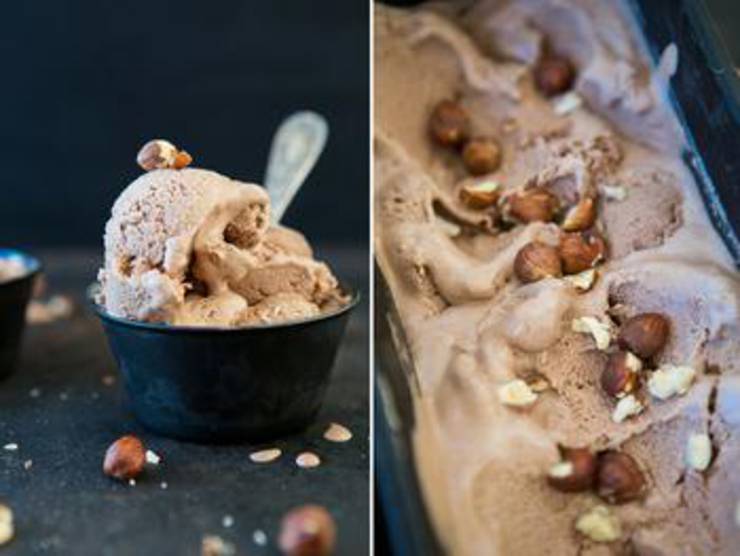 Chocolate And Hazelnut Vegan Ice Cream