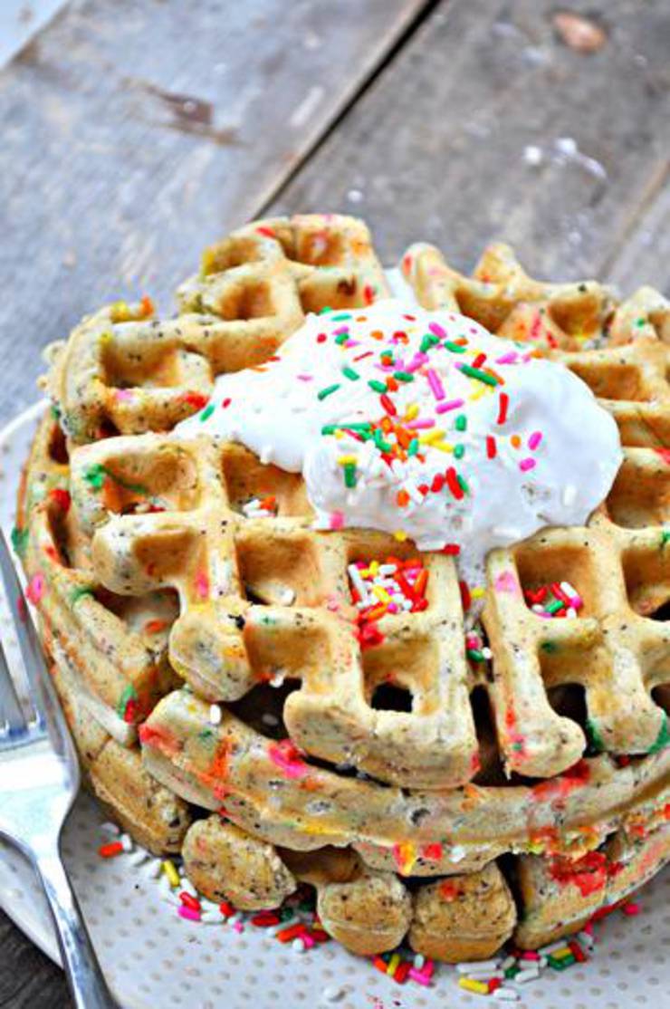 Vegan Cake Batter Waffles