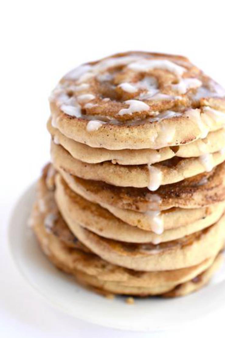 Vegan Cinnamon Roll Pancakes