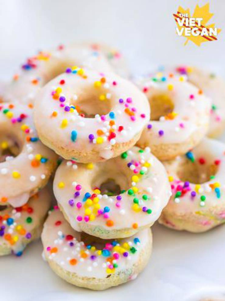 Vegan Funfetti Donuts