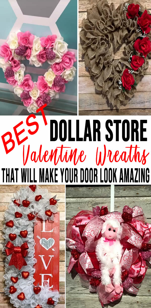 diy dollar store valentine wreaths