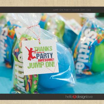 Trampoline Party Favor Bag Idea