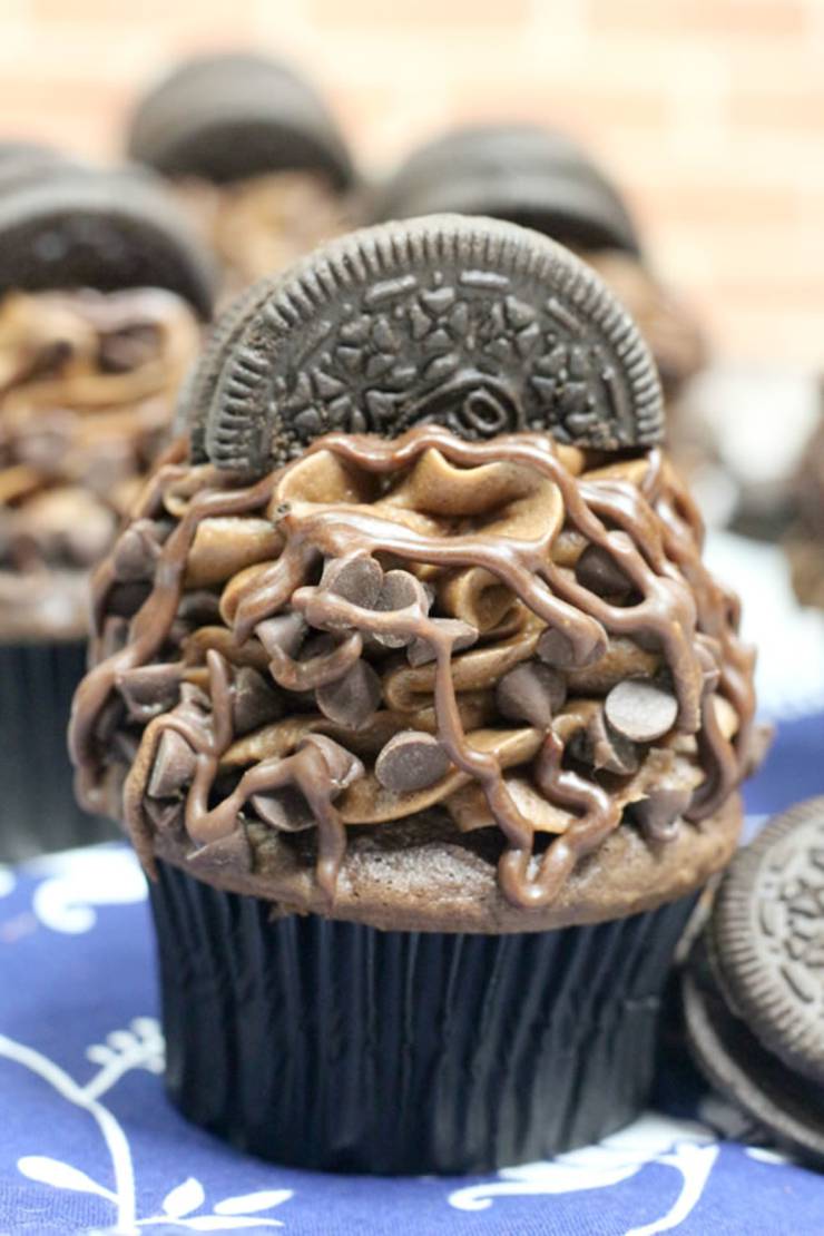 Oreo Cupcakes_BEST Oreo Cupcake Recipe_Easy From Scratch Chocolate Cupcake Idea_Sweet Treats_Desserts_Parties