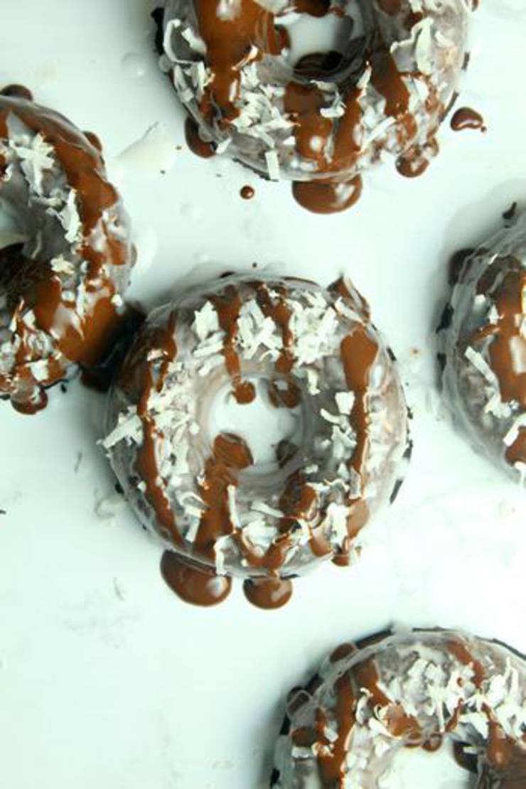 Keto Chocolate Coconut Donuts