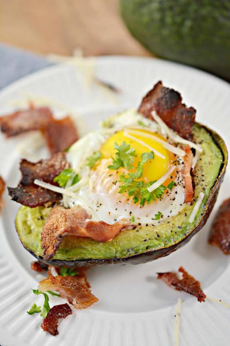 Keto Low Carb Avocado Bacon And Egg Cups