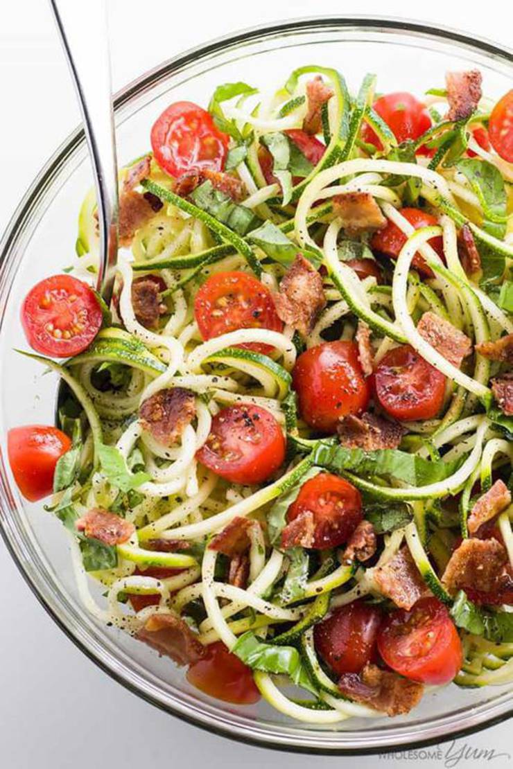 Low Carb Zucchini Noodle Salad