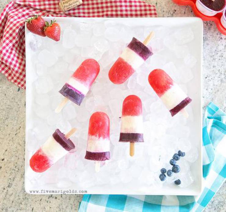 Red White And Blue Boozy Popsicles