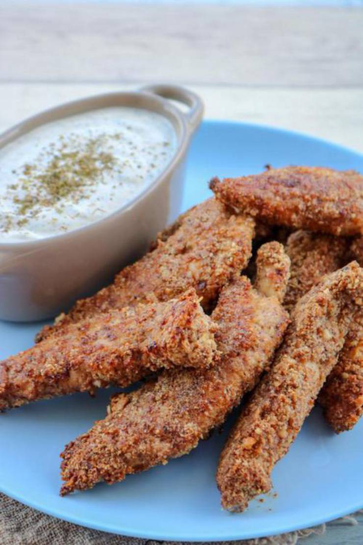 Keto Chicken Tenders Easy Low Carb Chicken Strips Recipe Best Dinner Lunch Appetizer Idea