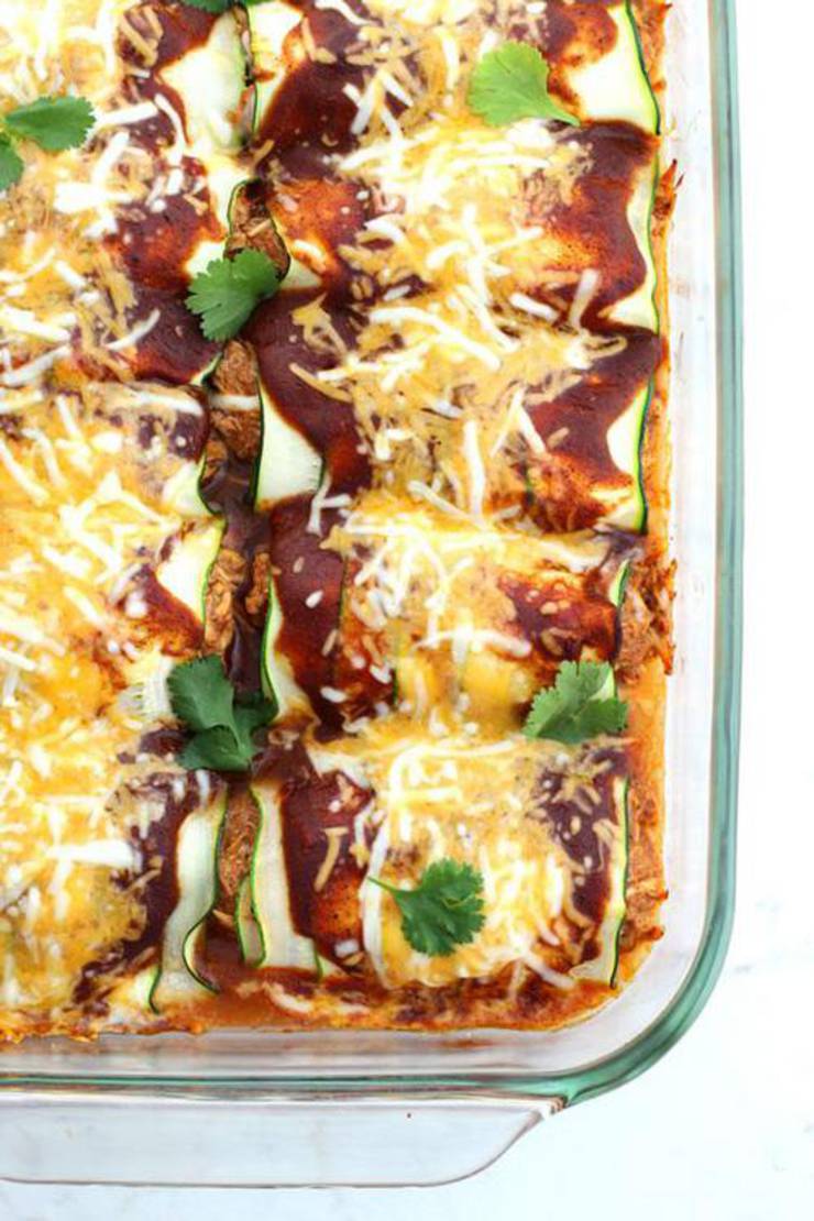 Keto Zucchini Chicken Enchiladas Best Low Carb Recipe