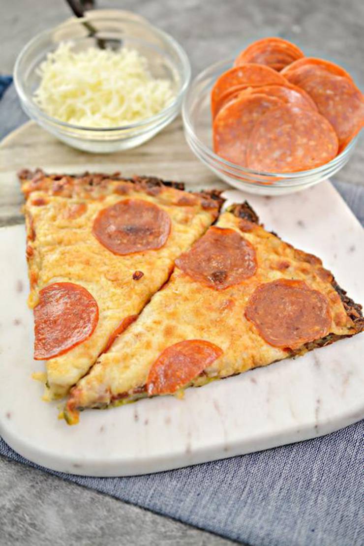 Keto Zucchini Crust Pizza