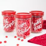 Cricut Crafts - BEST Valentine Cricut Craft Project You Will Love - Easy Mason Jar Candy DIY Cricut Idea With FREE SVG File