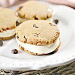 Keto Peanut Butter Cookies – BEST Chocolate Chip Peanut Butter Cookie Ice Cream Sandwich Recipe – {Easy} NO Sugar Low Carb Recipe – Desserts – Snacks