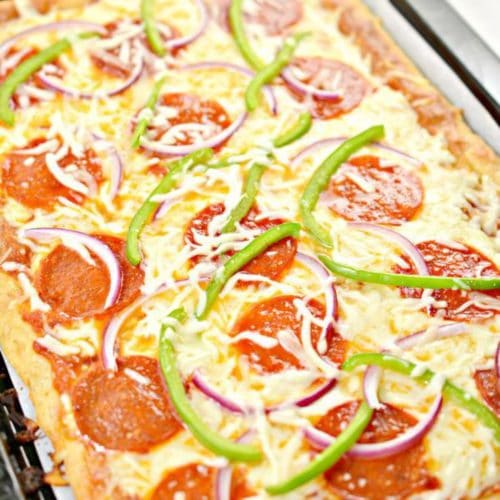 Keto Pizza! Low Carb Sheet Pan Pizza – Ketogenic Diet Recipe – Appetizers – Side Dish – Lunch – Dinner – Completely Keto Friendly & Beginner - Gluten Free