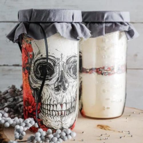 Skull Cookie Mason Jars – BEST Halloween Mason Jar Craft Project You Will Love – Easy Skull Cookie Mix In A Jar DIY Crafts