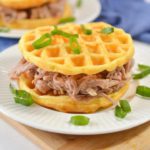 Keto 3 Ingredient Pulled Pork Recipe - Low Carb Pulled Pork Chaffle Sandwich - Gluten Free - Dinner - Lunch