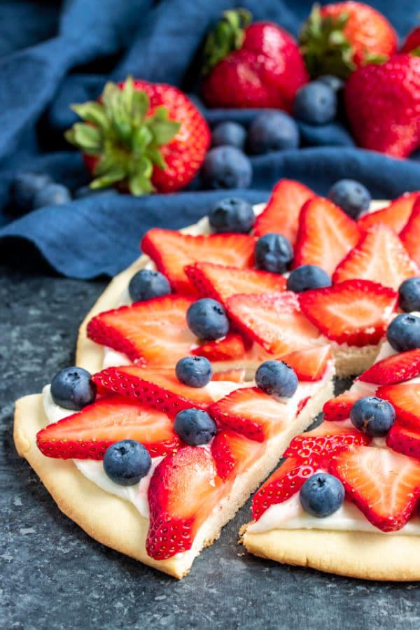 Red White And Blue Fruit Pizza