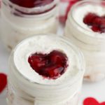 Easy Heart Cherry Cheesecake Jars - Simple Desserts – Snacks – Kids Parties – Valentine Party Food In Mini Mason Jars