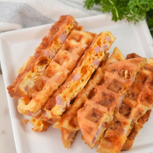 Keto Low Carb Ham And Cheese Chaffle Sticks – Appetizers – Side Dish – Lunch – Dinner
