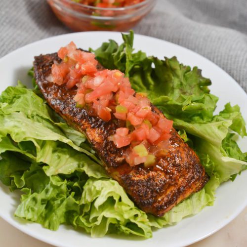 EASY Keto Mexican Spiced Baked Salmon – Low Carb Salmon Idea – Quick – Healthy – BEST Recipe