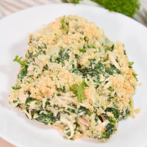 EASY Keto Creamed Spinach And Chicken Casserole – Low Carb Chicken Idea – Quick – Healthy – BEST Recipe