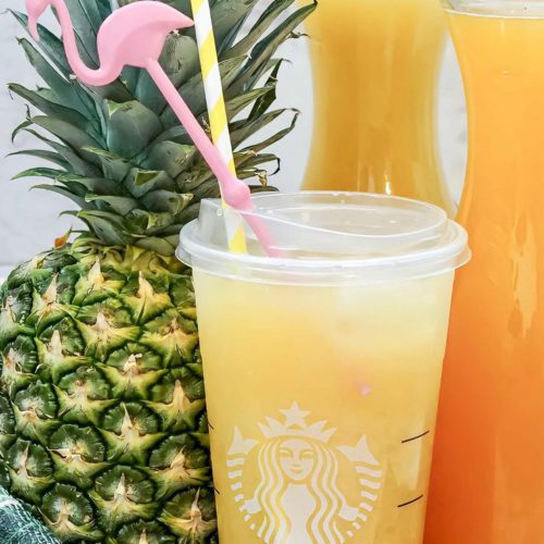 Copycat Starbucks Paradise Drink - BEST Pineapple Passionfruit Refreshers