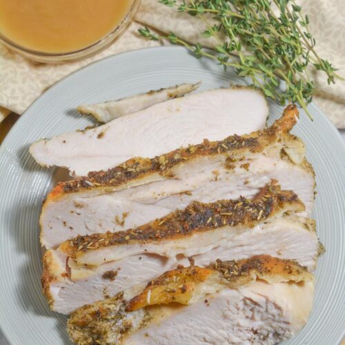 EASY Keto Slow Cooker Herbed Turkey Breast Idea – Crockpot - Gluten Free - Quick – Healthy – BEST Recipe