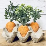 DIY Dollar Tree Farmhouse Carrot Eggs - Easy Spring Dollar Store Craft Projects