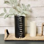 DIY Dollar Tree West Elm Faux Leather Vase Dupe - Easy Dollar Store Craft Projects
