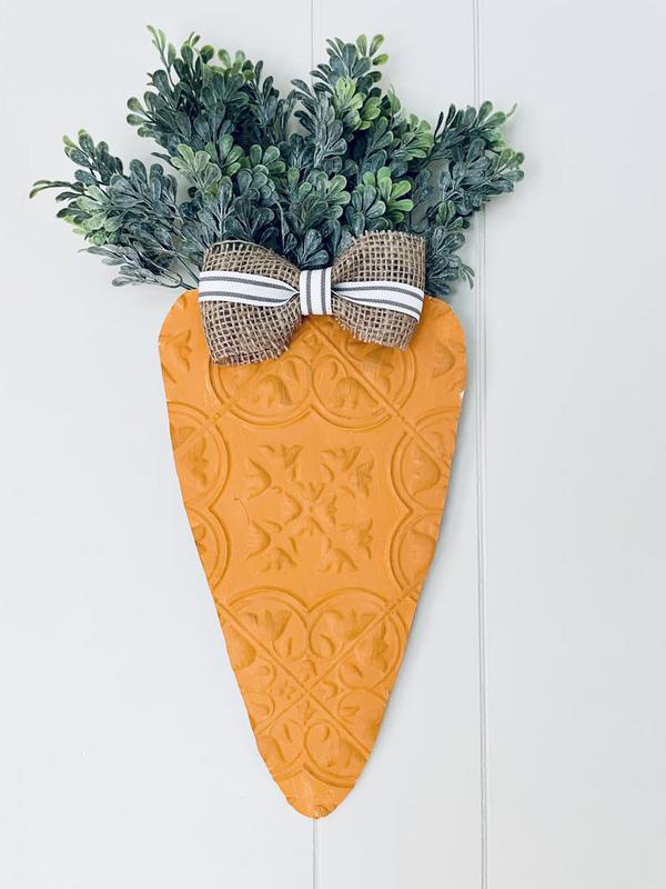 Diy Dollar Tree Faux Tin Tile Carrot