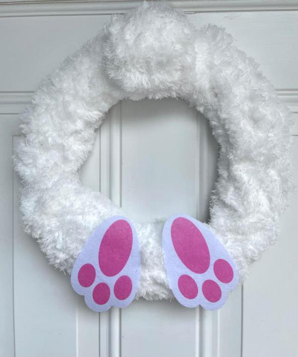 Diy Easter Bunny Butt Wreath - In Our Spare Time