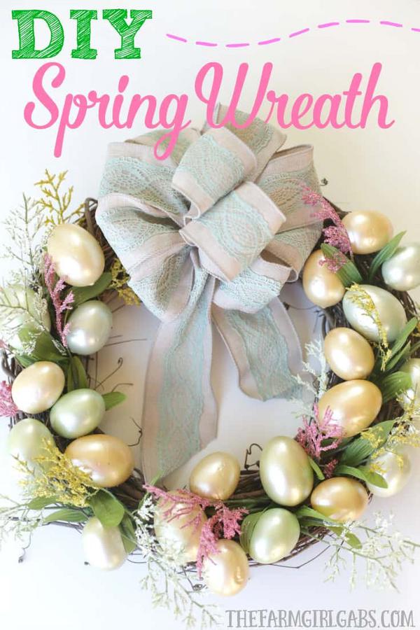 Spring Easter Egg Wreath - The Farmgirl Gabs