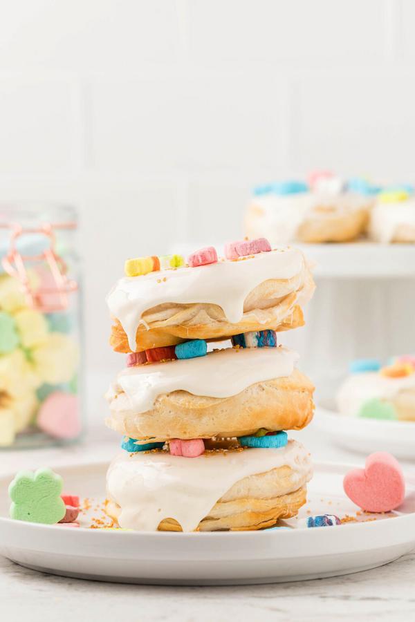 Air Fryer Lucky Charms Marshmallow Donuts